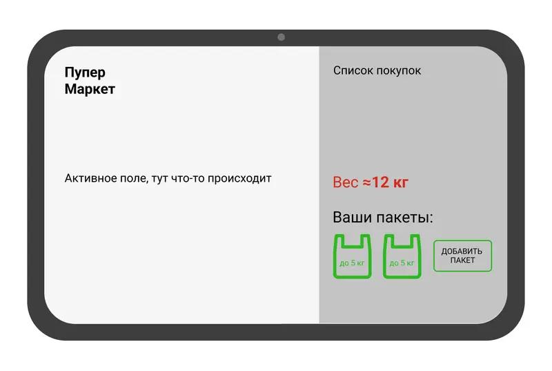 Дизайн интерфейса кассы самообслуживания