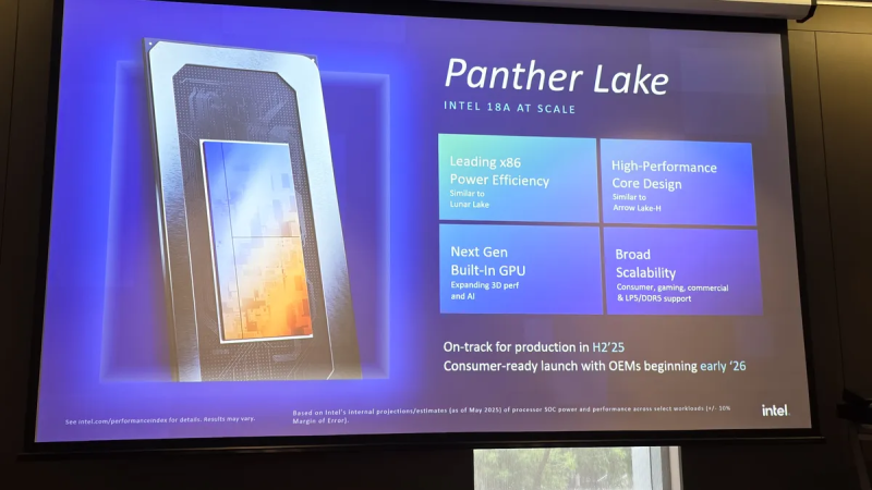 Intel продемонстрировала работу процессора Panther Lake Core Ultra 300 для ноутбуков, выход намечен в начале 2026 года