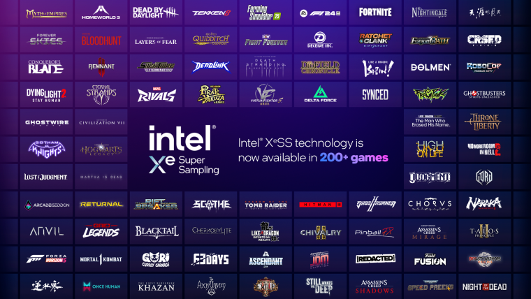 Intel XeSS теперь доступен в 200 играх, XeSS 2 - в 19 играх