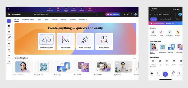 Adobe Express (Spark) — инструмент для создания визуального контента